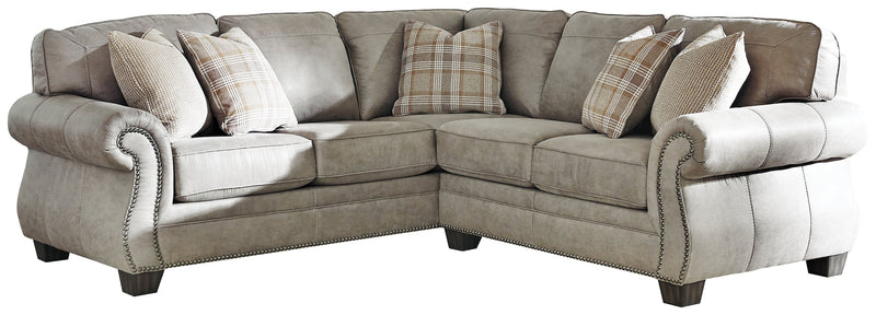 Olsberg Steel Faux Leather 2-Piece Sectional