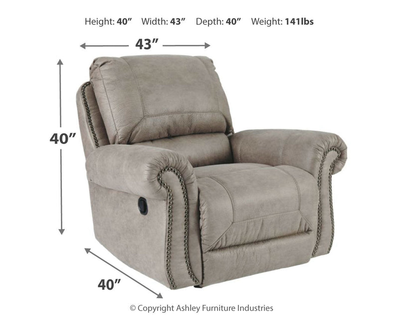 Olsberg Steel Faux Leather Recliner