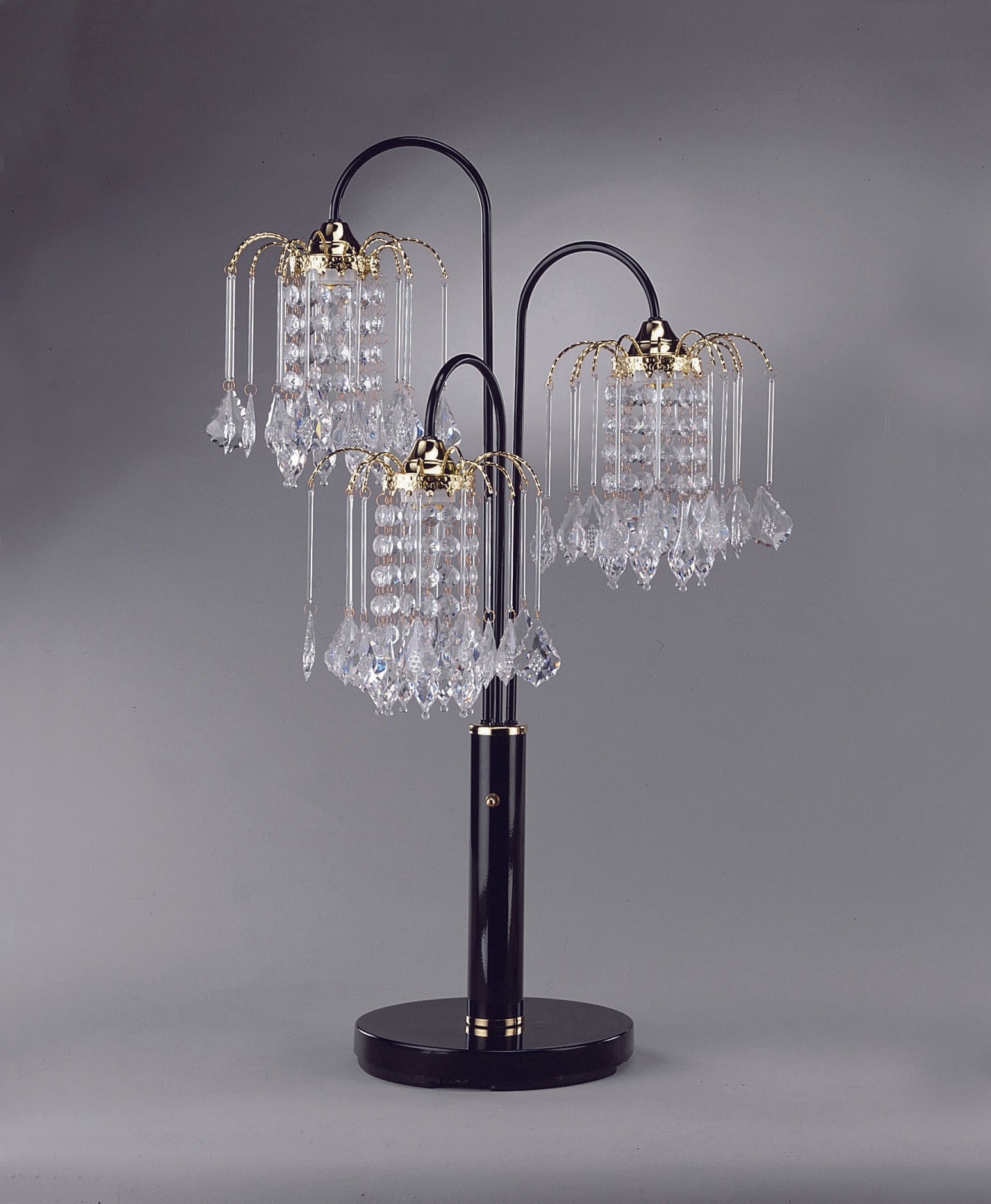 Rain Black Gold Pewter Modern Majestic Contemporary Drop Lamp