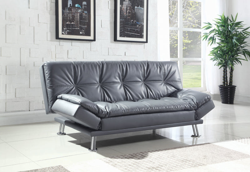 Dilleston Tufted Back Upholstered Sofa Bed Black