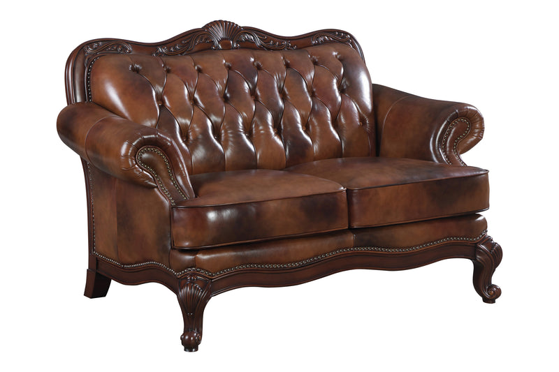 Victoria Rolled Arm Sofa Tri tone And Brown