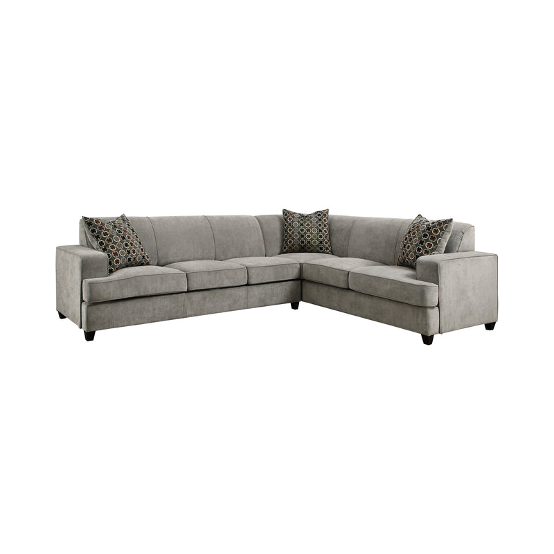 Tess L shape Sleeper Sectional Grey