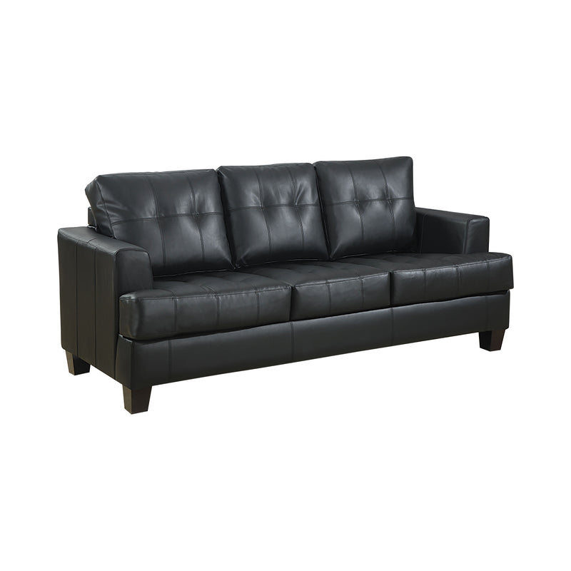 Samuel Tufted Sofa Dark Brown