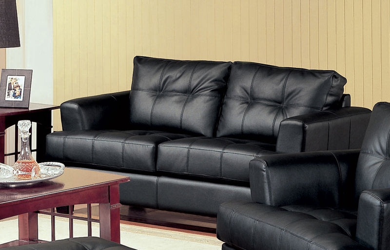 Samuel Upholstered Tufted Sofa Black