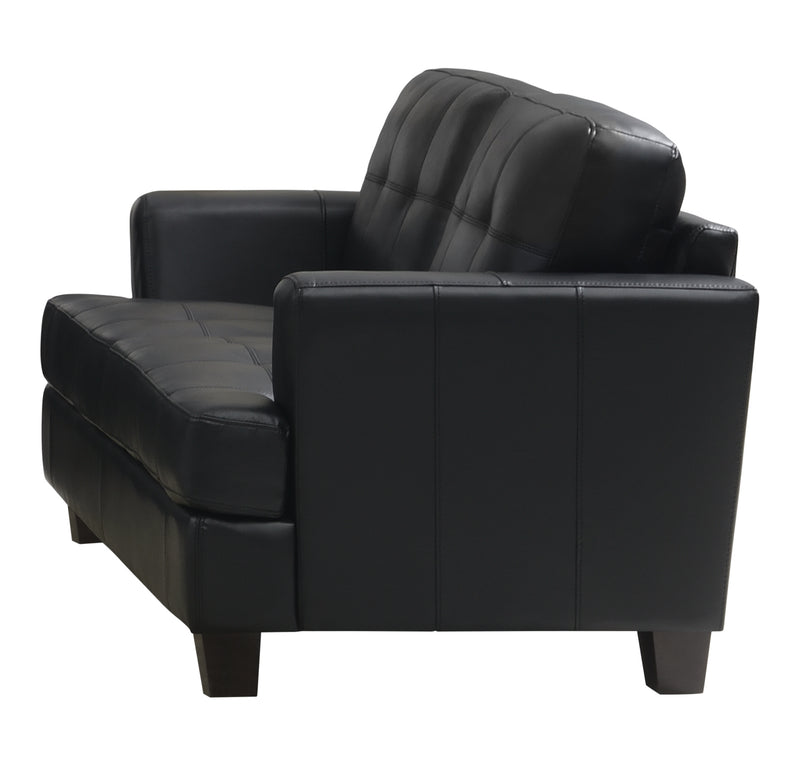 Samuel Upholstered Tufted Sofa Black