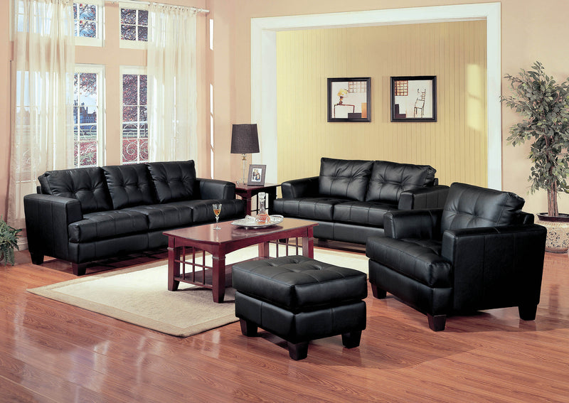 Samuel Tufted Sofa Dark Brown