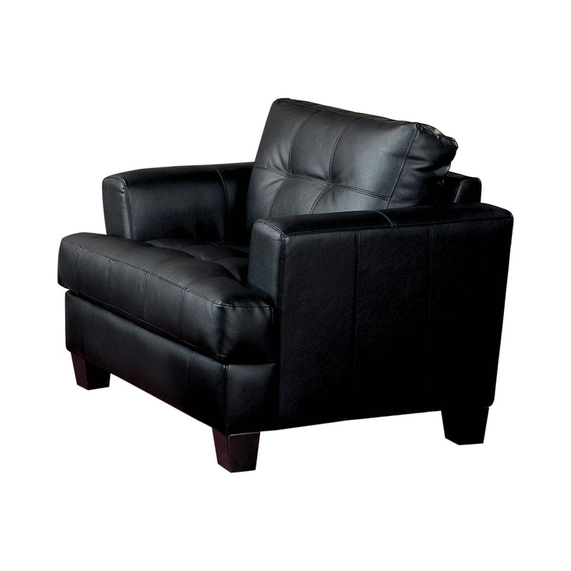 Samuel Tufted Sofa Dark Brown