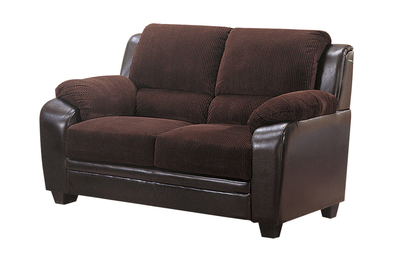 Monika Upholstered Living Room Set Brown