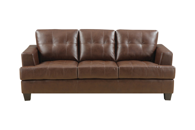 Samuel Tufted Ottoman Dark Brown