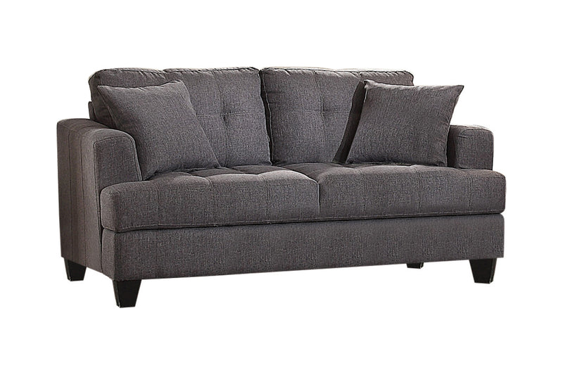 Samuel Biscuit Back Living Room Set Charcoal