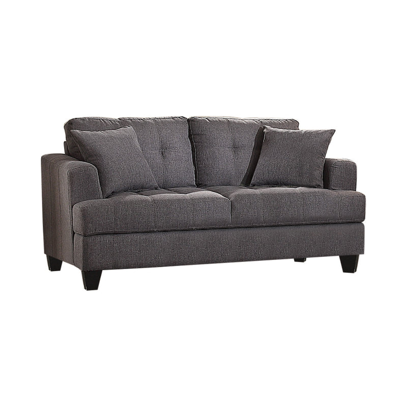 Samuel Upholstered Tufted Loveseat Black