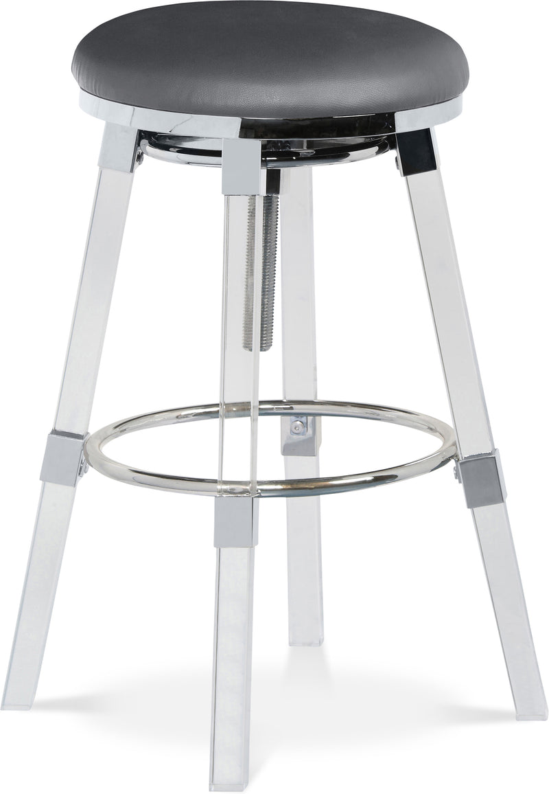 Venus Grey Faux Leather Adjustable Bar | Counter Stool