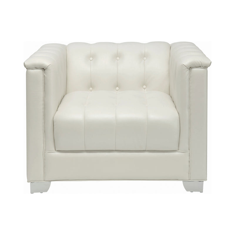 Chaviano Tufted Upholstered Loveseat Pearl White