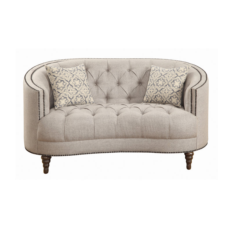 Avonlea Sloped Arm Tufted Chair Grey