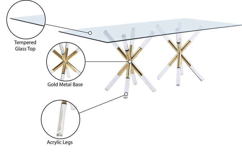 Mercury Gold Dining Table 917-T