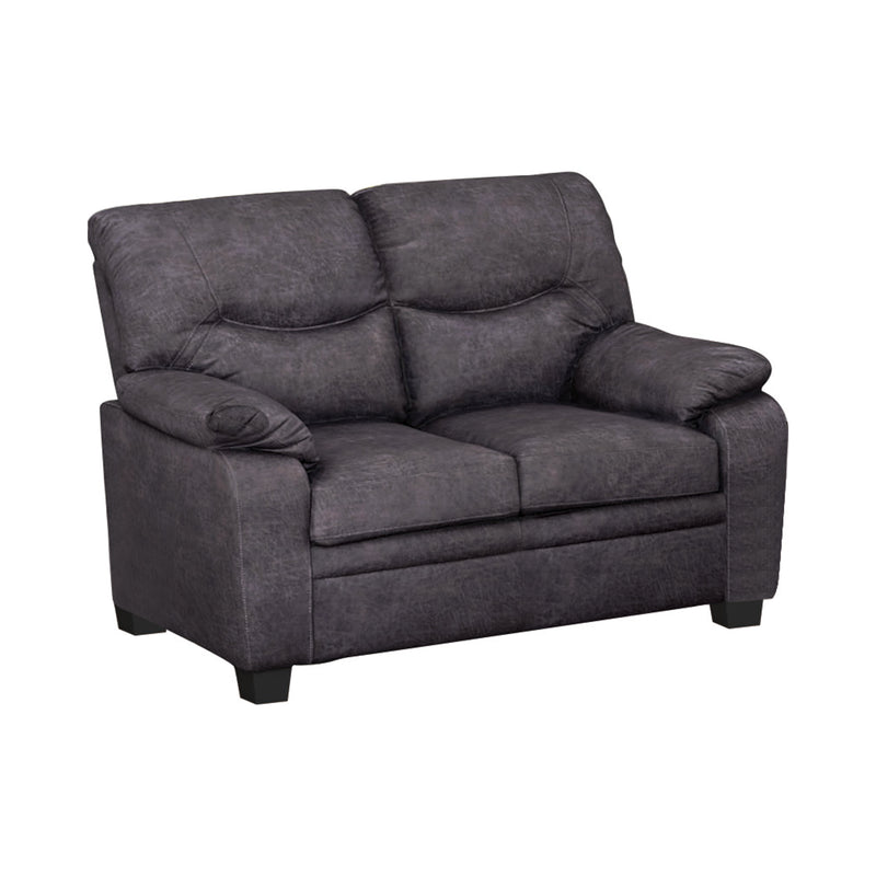 Meagan Charcoal Upholstered 3 Pc (sofa + Loveseat Chair)