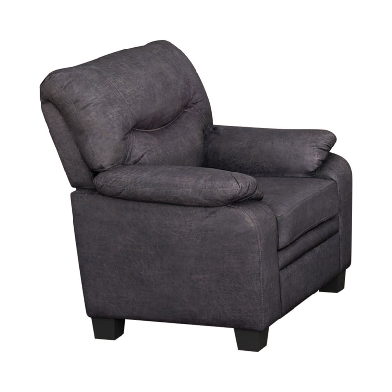 Meagan Charcoal Upholstered 3 Pc (sofa + Loveseat Chair)