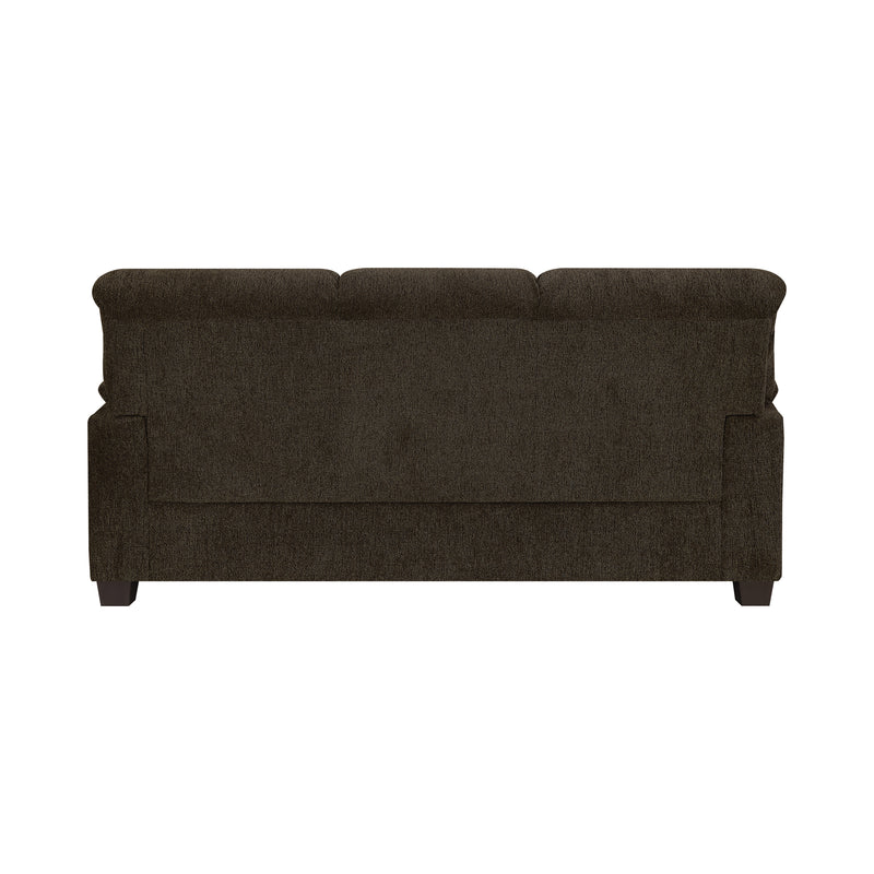 Clemintine Upholstered Sofa With Nailhead Trim Brown