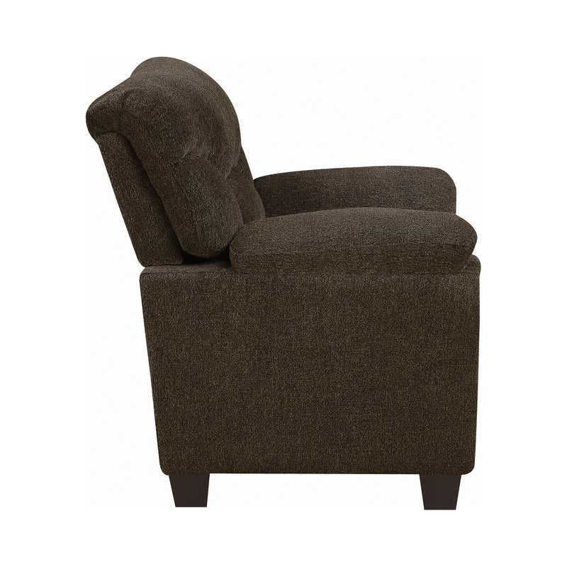 Clemintine Upholstered Chair With Nailhead Trim Brown