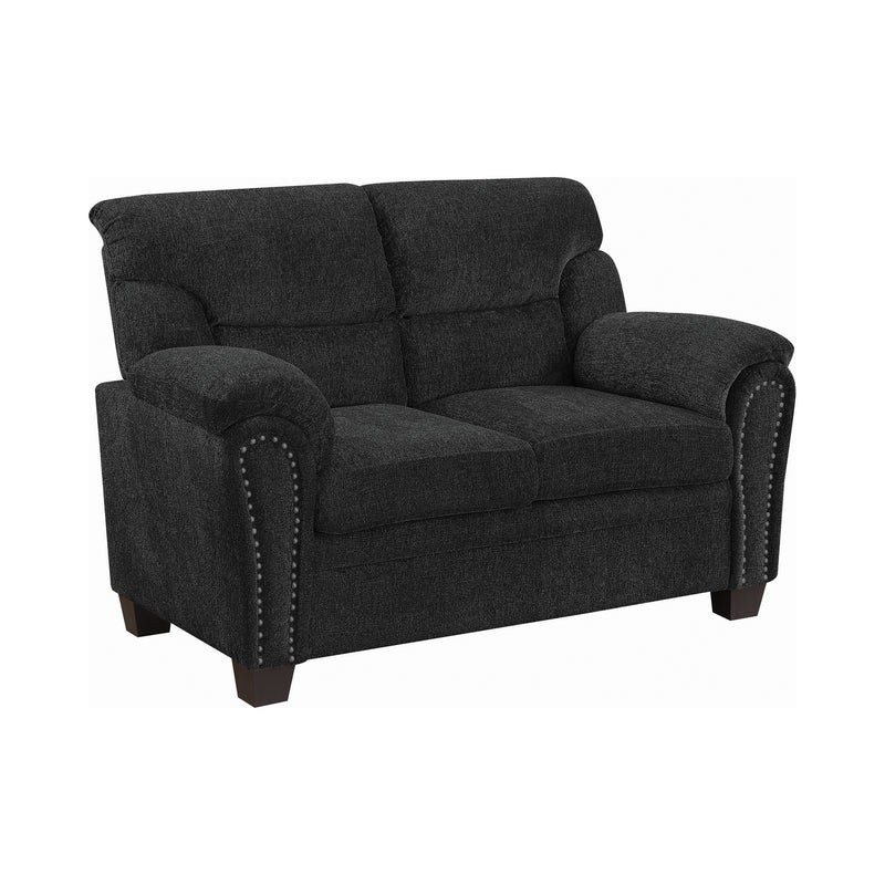 Clemintine Upholstered Chair With Nailhead Trim Graphite