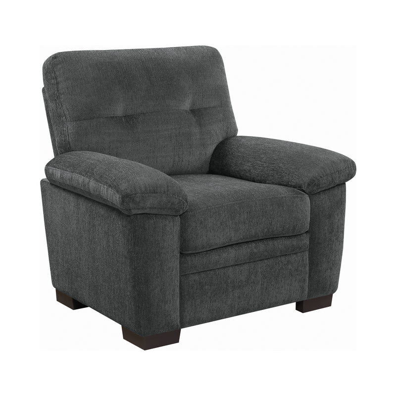 Fairbairn Upholstered Loveseat Charcoal