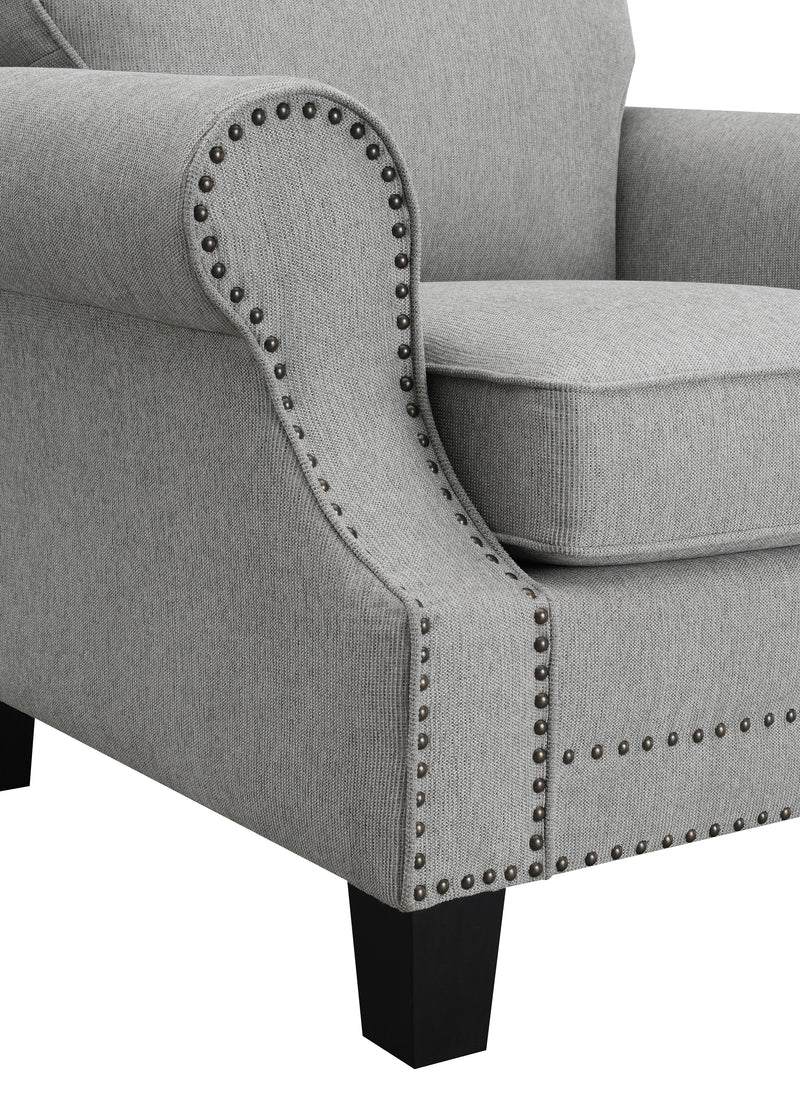 Sheldon Upholstered Sofa With Rolled Arms Grey