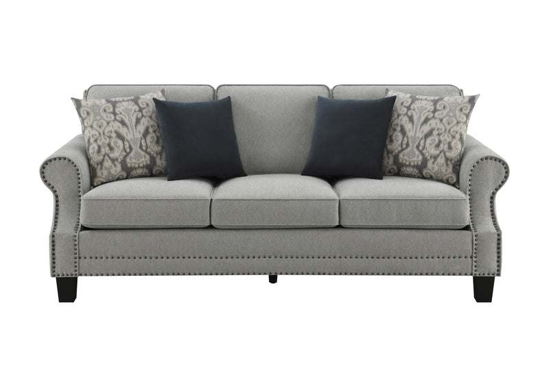 Sheldon Upholstered Sofa With Rolled Arms Grey