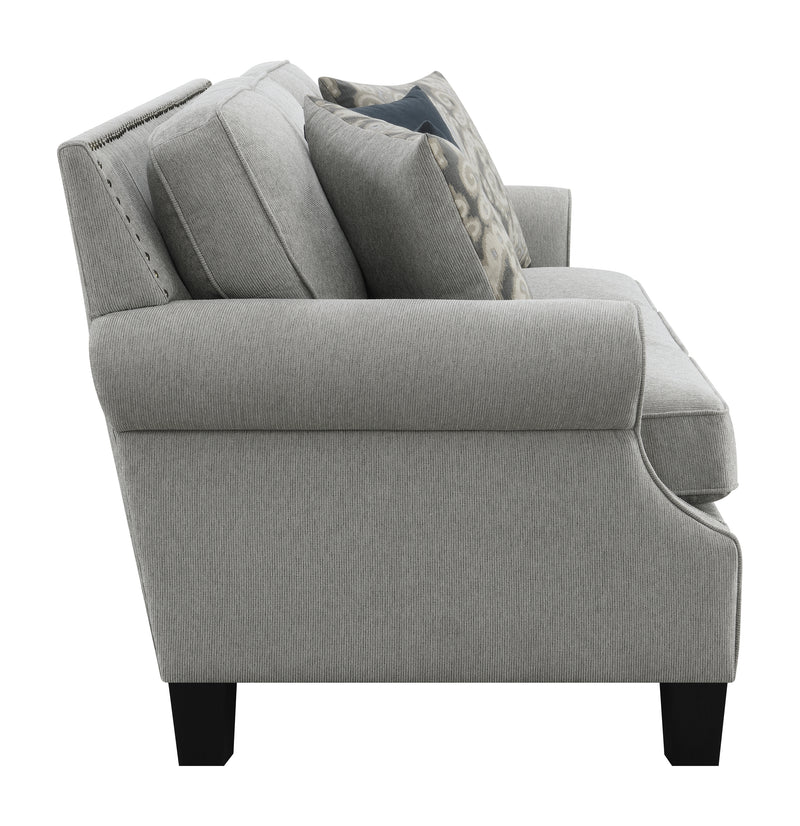 Sheldon Upholstered Sofa With Rolled Arms Grey