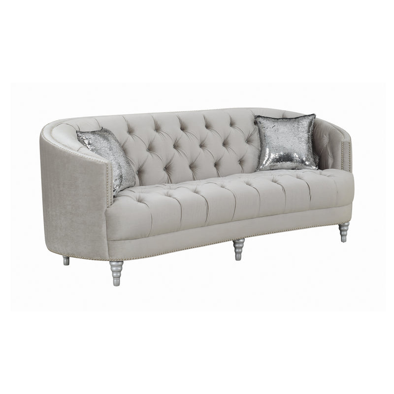 Avonlea Sloped Arm Tufted Chair Grey