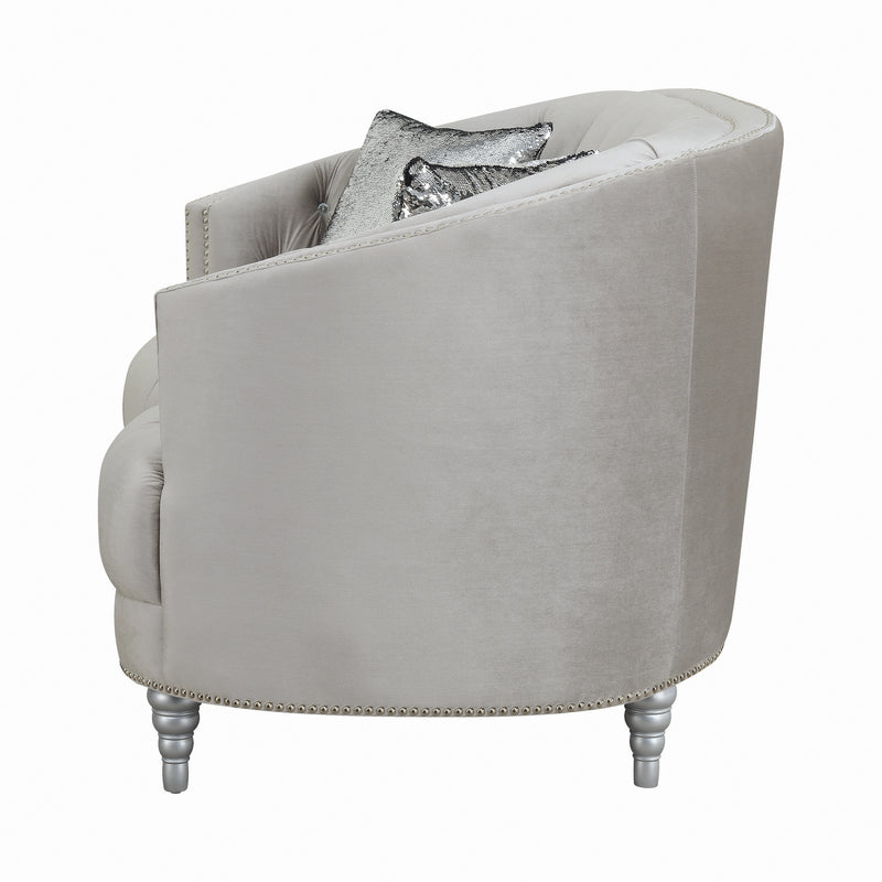 Avonlea Sloped Arm Tufted Sofa Grey