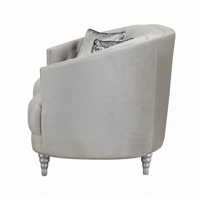 Avonlea Sloped Arm Tufted Sofa Grey