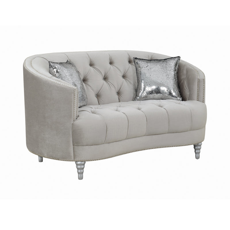 Avonlea Sloped Arm Tufted Chair Grey