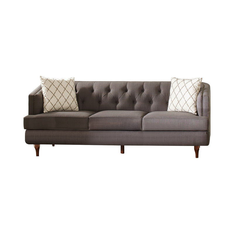 Shelby Grey Upholstered Sofa + Loveseat Chair