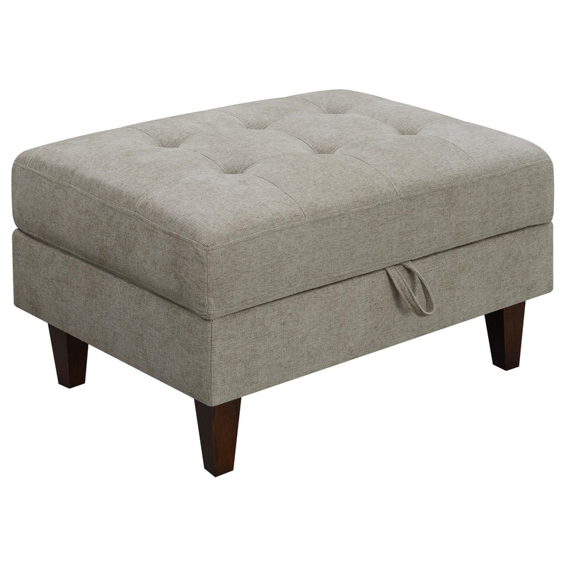 Barton Upholstered Tufted Ottoman Toast And Brown