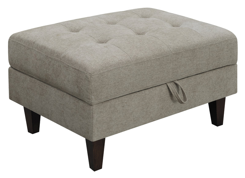 Barton Upholstered Tufted Ottoman Toast And Brown