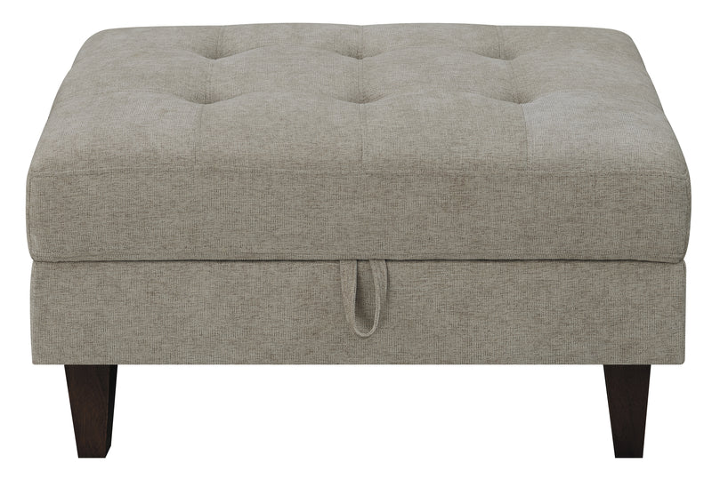 Barton Upholstered Tufted Ottoman Toast And Brown