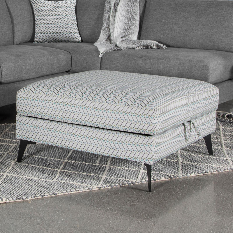 Clint Upholstered Ottoman With Tapered Legs Multi color