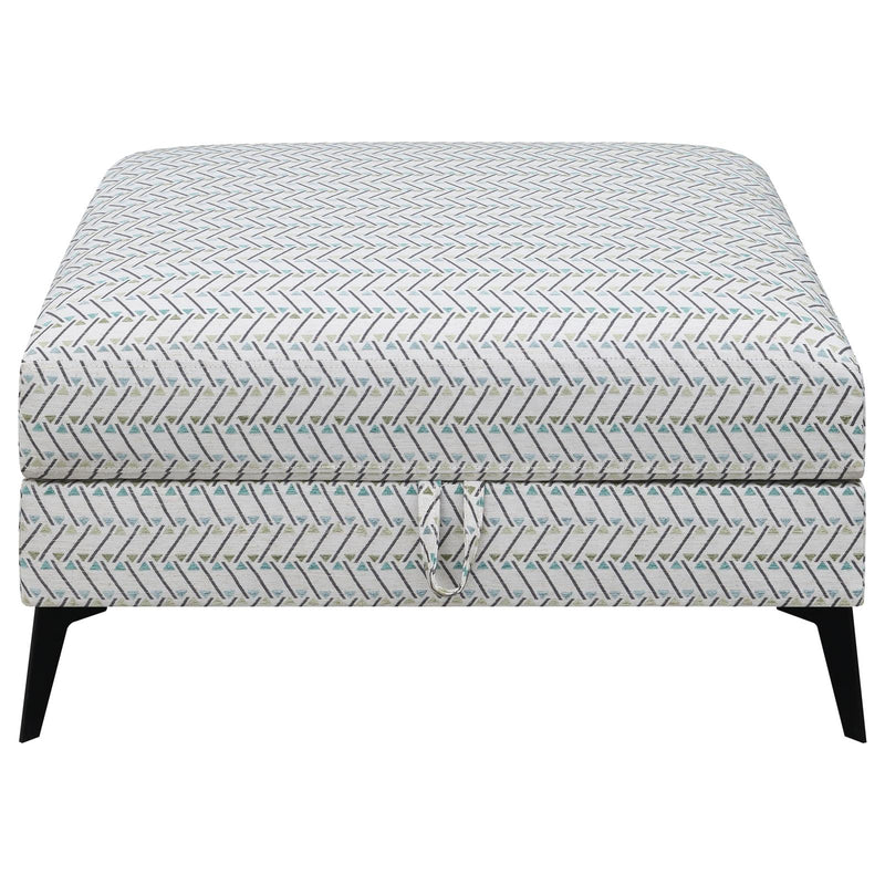 Clint Upholstered Ottoman With Tapered Legs Multi color