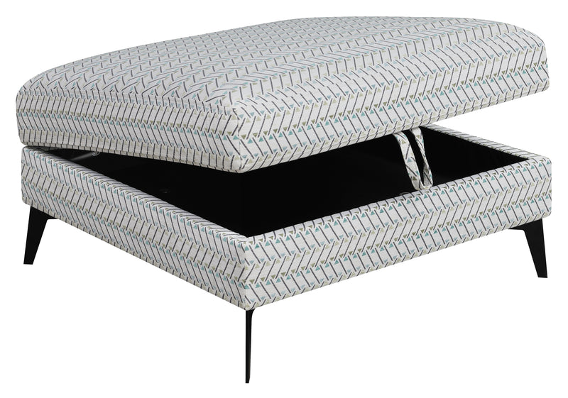 Clint Upholstered Ottoman With Tapered Legs Multi color