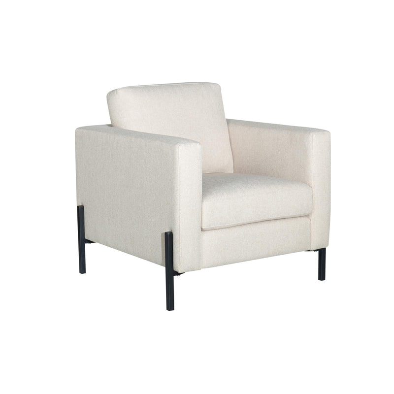 Tilly Upholstered Track Arm Accent Chair Oatmeal