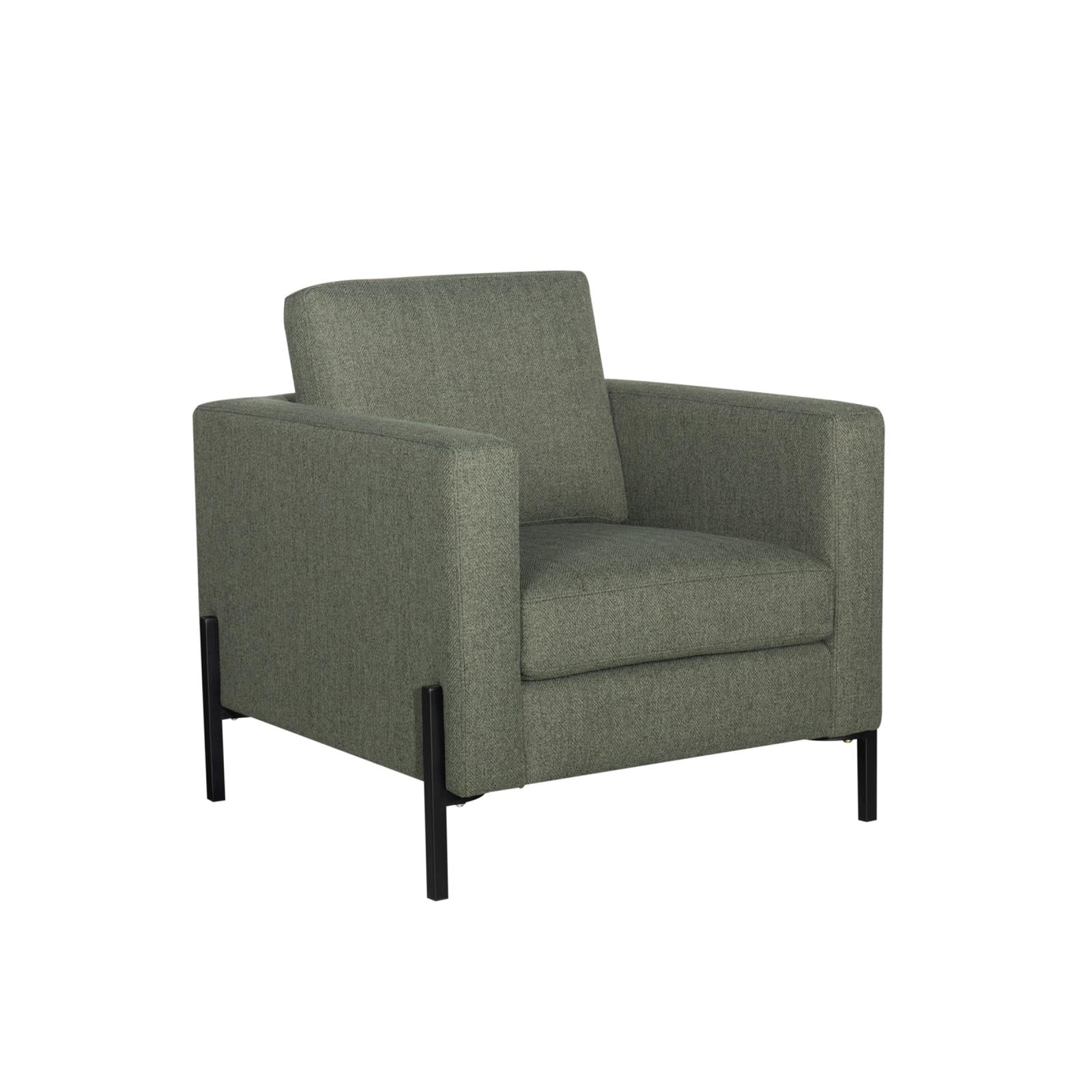 Tilly Upholstered Track Arms Chair Sage