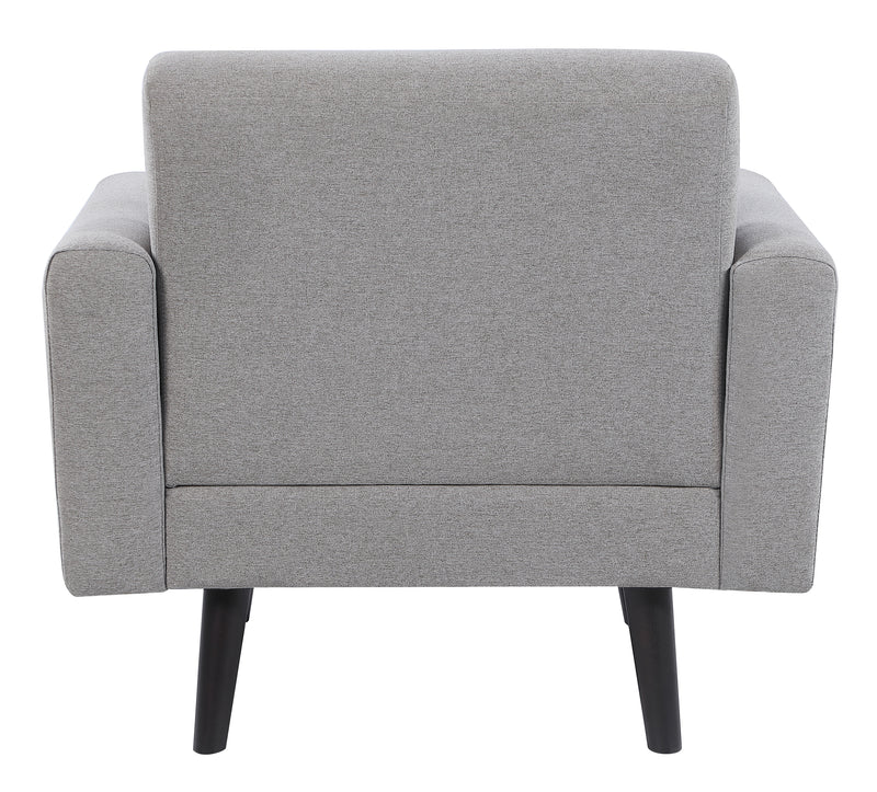 Blake Upholstered Chair With Track Arms Sharkskin And Dark Brown