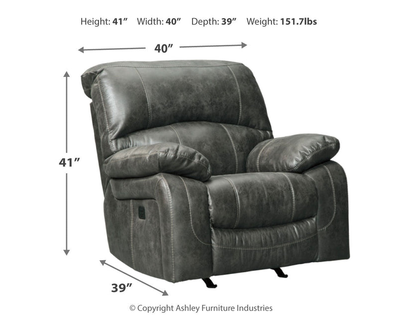 Dunwell Steel Textured Power Recliner