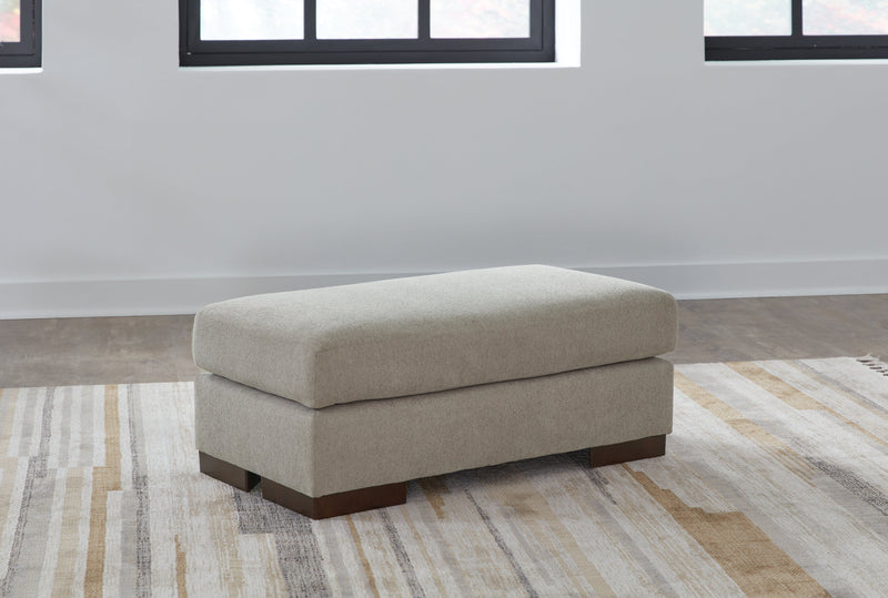 Maggie Flax Chenille Ottoman