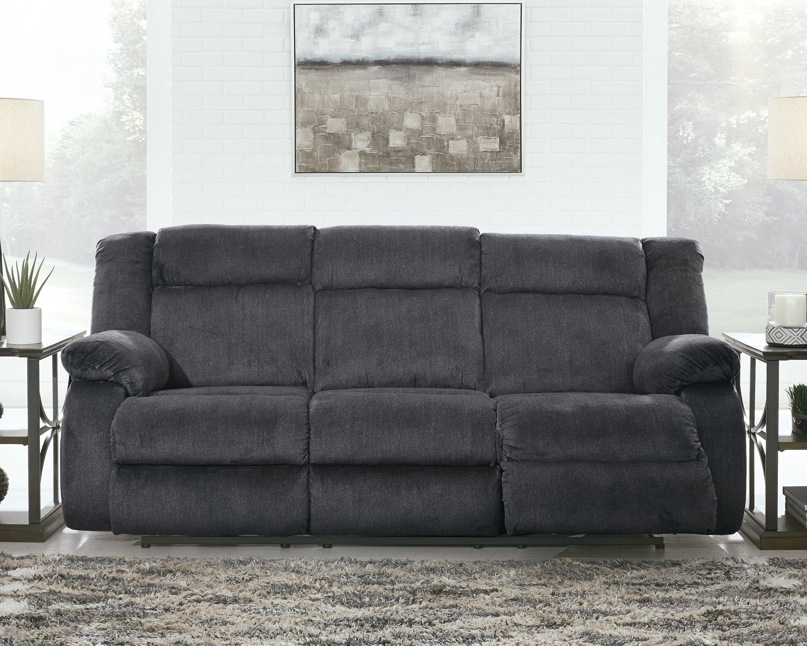 Burkner Marine Velvet Power Reclining Sofa