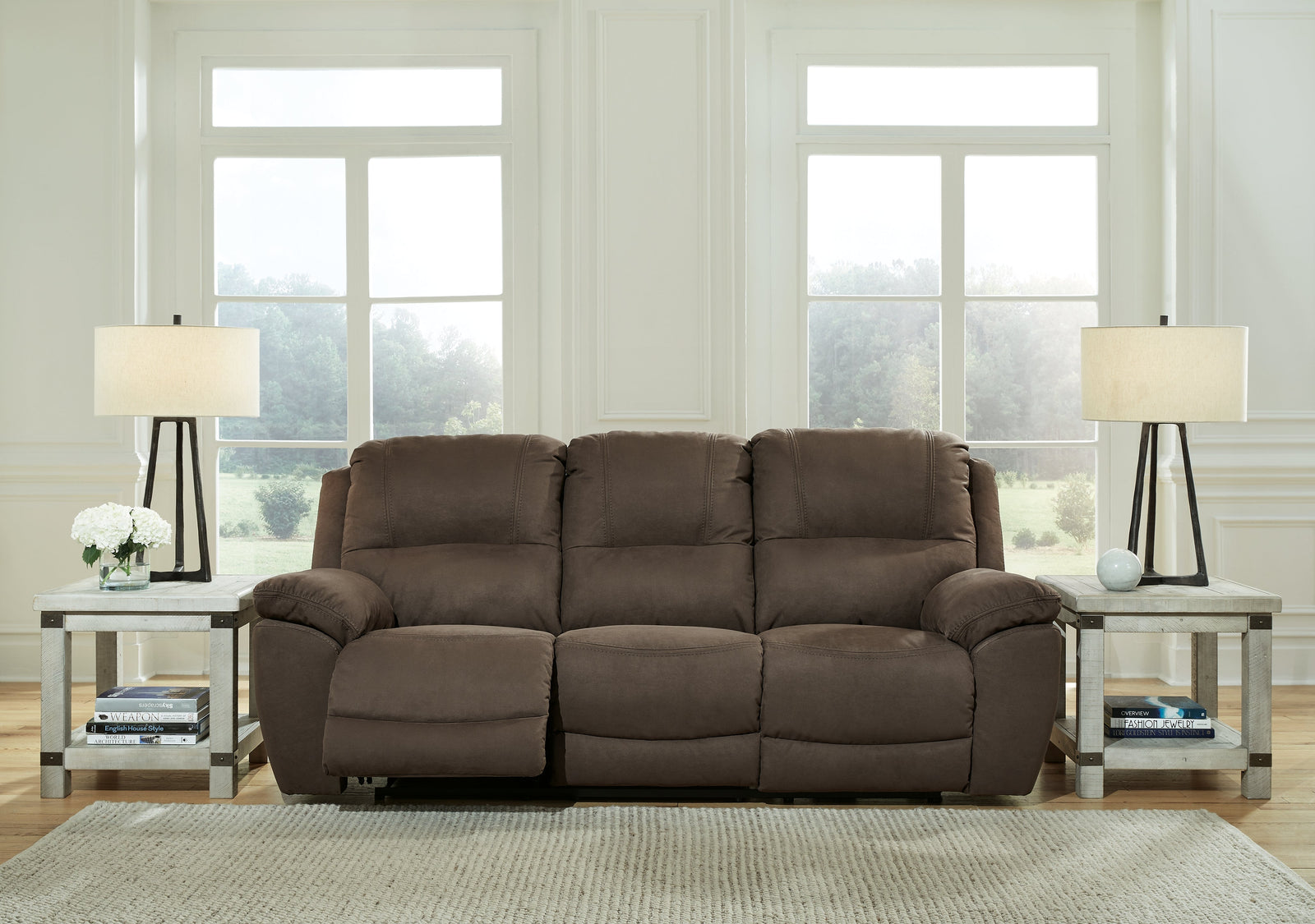 Next-Gen Gaucho Espresso Microfiber Reclining Sofa