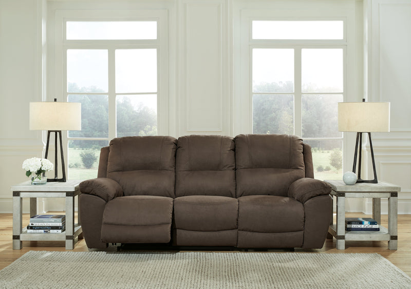 Next-Gen Gaucho Espresso Microfiber Reclining Sofa