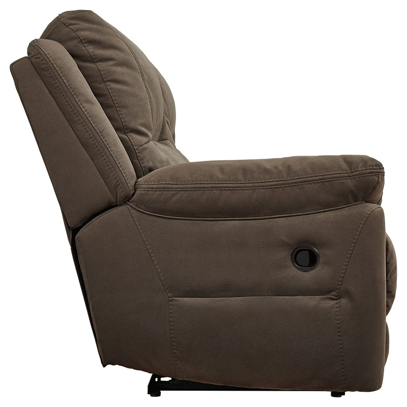 Next-Gen Gaucho Espresso Microfiber Reclining Loveseat With Console