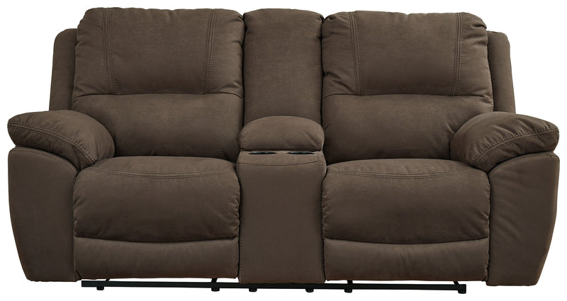 Next-Gen Gaucho Espresso Microfiber Power Reclining Loveseat With Console