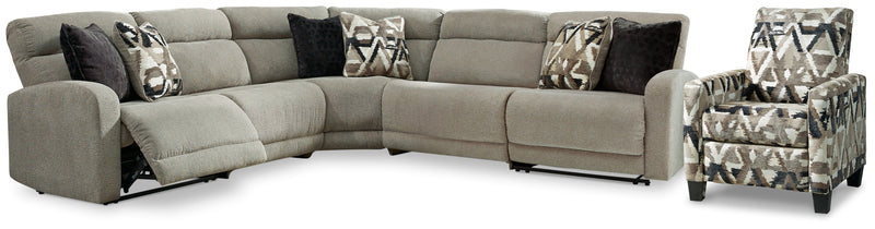 Colleyville Stone 5-Piece Sectional With Recliner